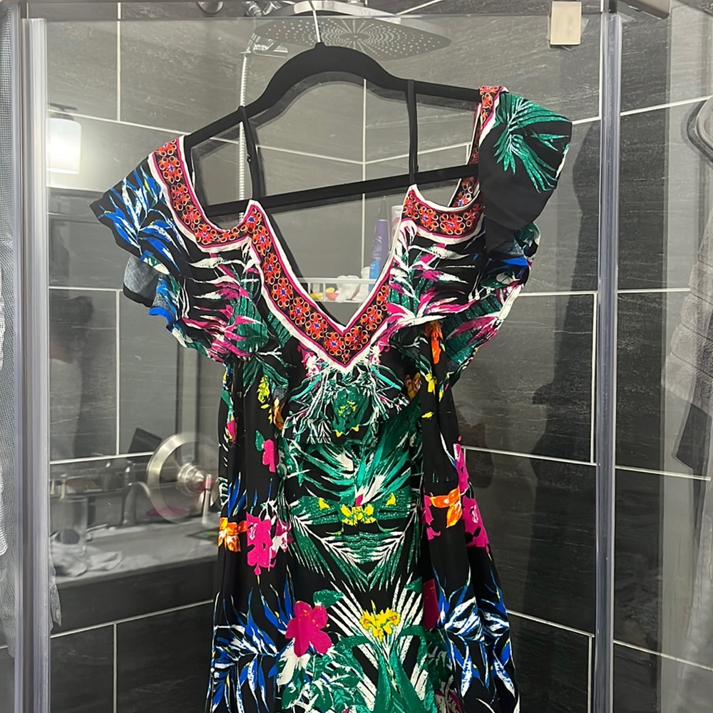 Floral off shoulder jumpsuit